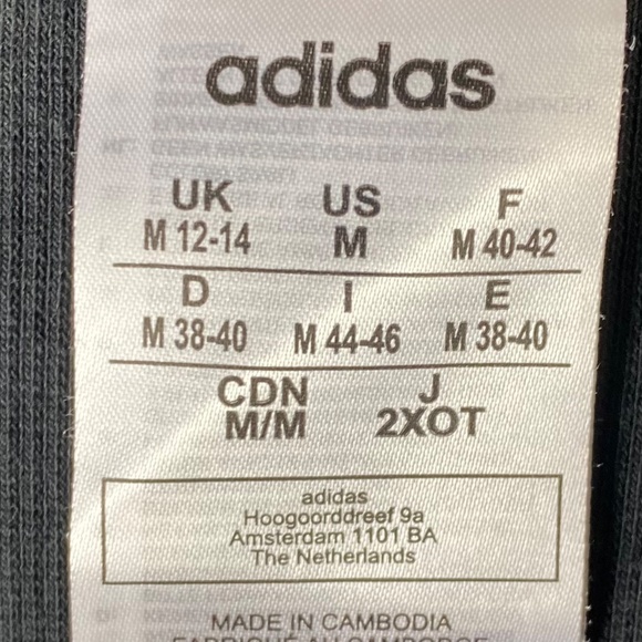 Adidas Sz Medium 8 10 Mini T-Shirt Dress Black White Ribbed Athletic - Picture 3 of 4